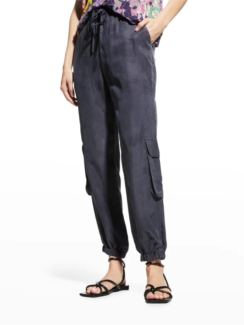 Johnny Was Rayne Mid-Rise Cropped Cupro Pants Sz: Xs